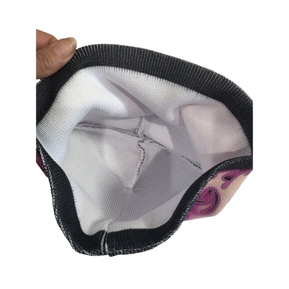 Chew Forever Static Beanie in Black With Pink and Purple Flames - Picture 4 of 4